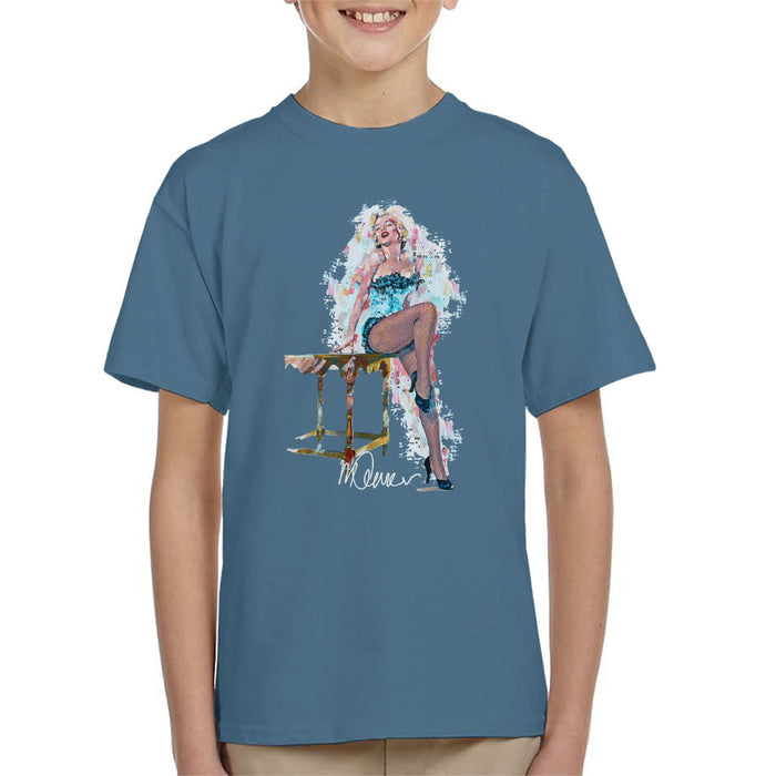 Sidney Maurer Original Portrait Of Marilyn Monroe Stockings Kid's T-Shirt