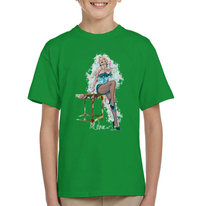 Sidney Maurer Original Portrait Of Marilyn Monroe Stockings Kid's T-Shirt