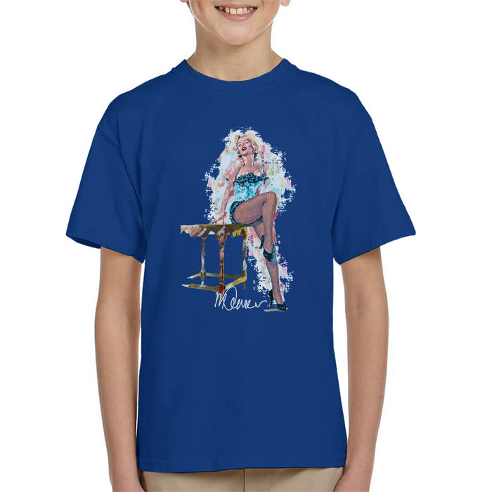 Sidney Maurer Original Portrait Of Marilyn Monroe Stockings Kid's T-Shirt