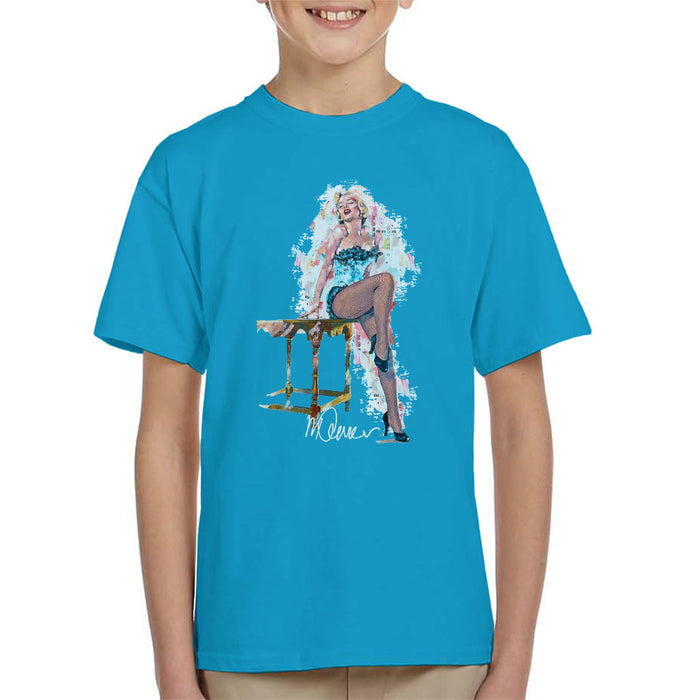 Sidney Maurer Original Portrait Of Marilyn Monroe Stockings Kid's T-Shirt
