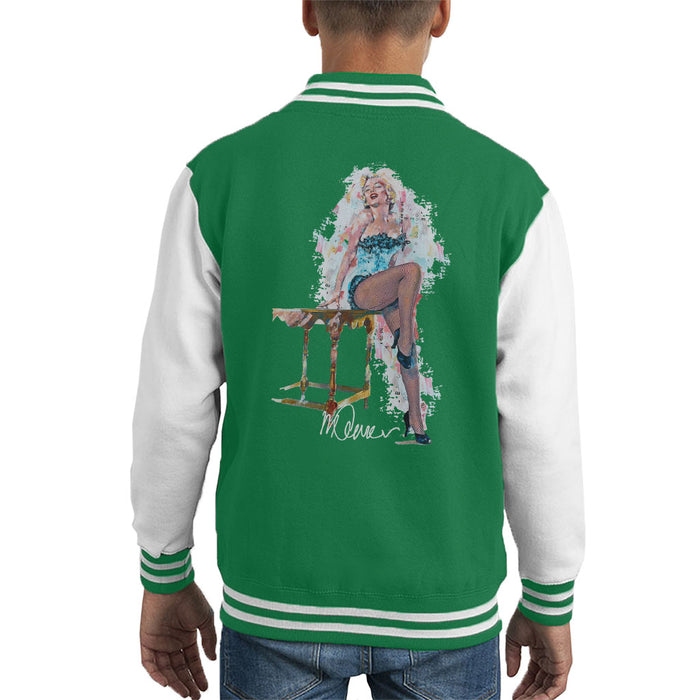 Sidney Maurer Original Portrait Of Marilyn Monroe Stockings Kid's Varsity Jacket