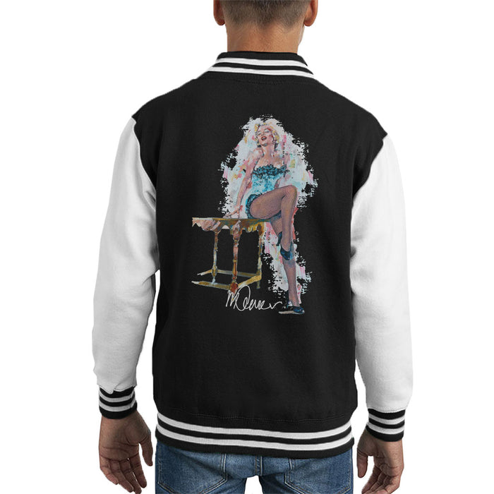 Sidney Maurer Original Portrait Of Marilyn Monroe Stockings Kid's Varsity Jacket
