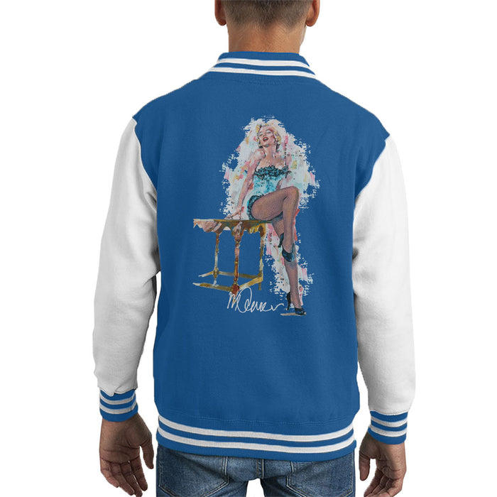 Sidney Maurer Original Portrait Of Marilyn Monroe Stockings Kid's Varsity Jacket