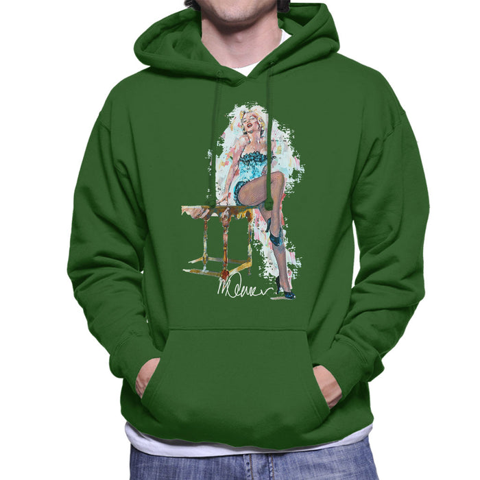 Sidney Maurer Original Portrait Of Marilyn Monroe Stockings Men's Hooded Sweatshirt