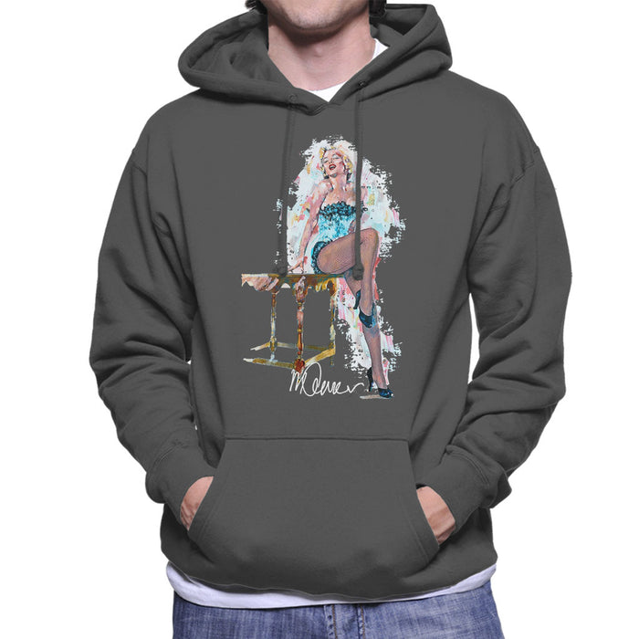 Sidney Maurer Original Portrait Of Marilyn Monroe Stockings Men's Hooded Sweatshirt