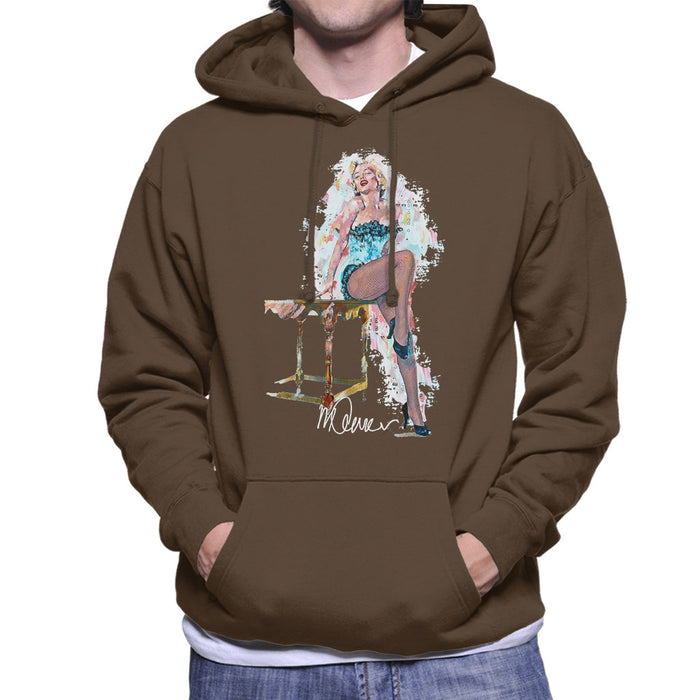 Sidney Maurer Original Portrait Of Marilyn Monroe Stockings Men's Hooded Sweatshirt