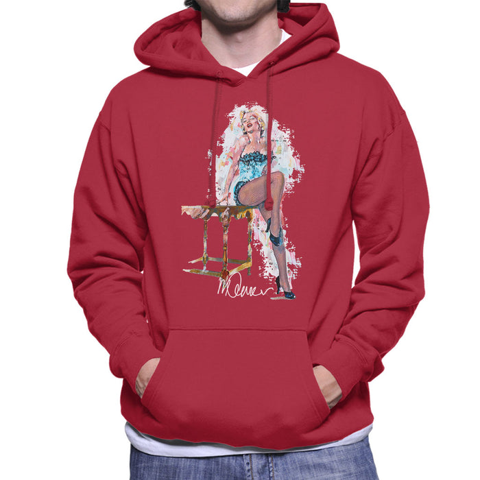 Sidney Maurer Original Portrait Of Marilyn Monroe Stockings Men's Hooded Sweatshirt