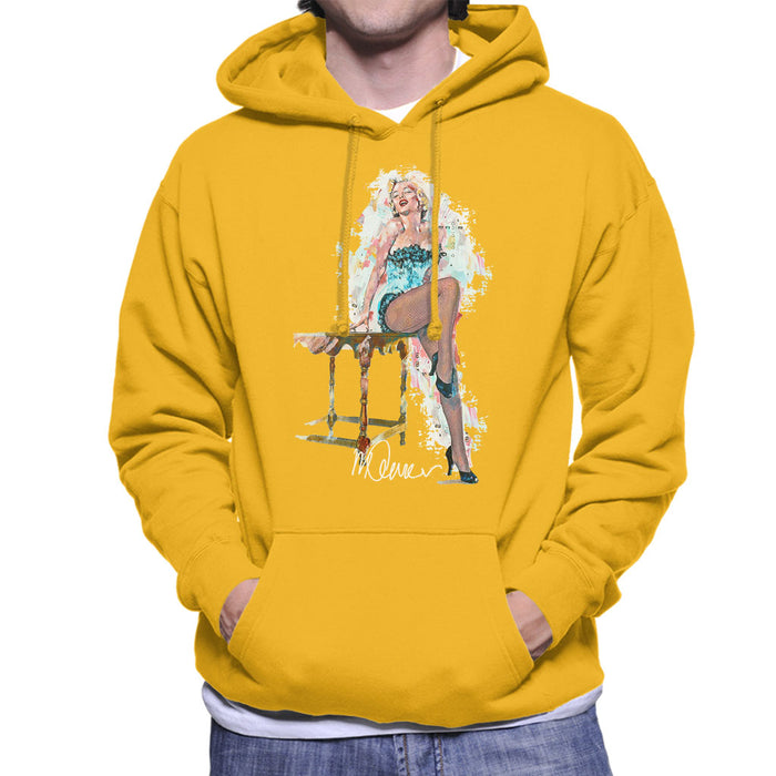 Sidney Maurer Original Portrait Of Marilyn Monroe Stockings Men's Hooded Sweatshirt