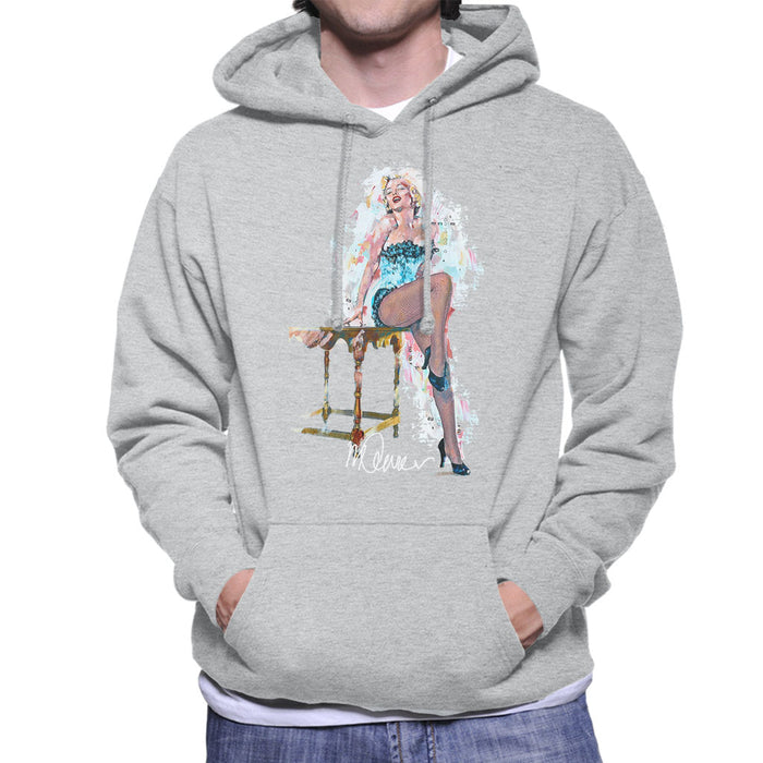 Sidney Maurer Original Portrait Of Marilyn Monroe Stockings Men's Hooded Sweatshirt