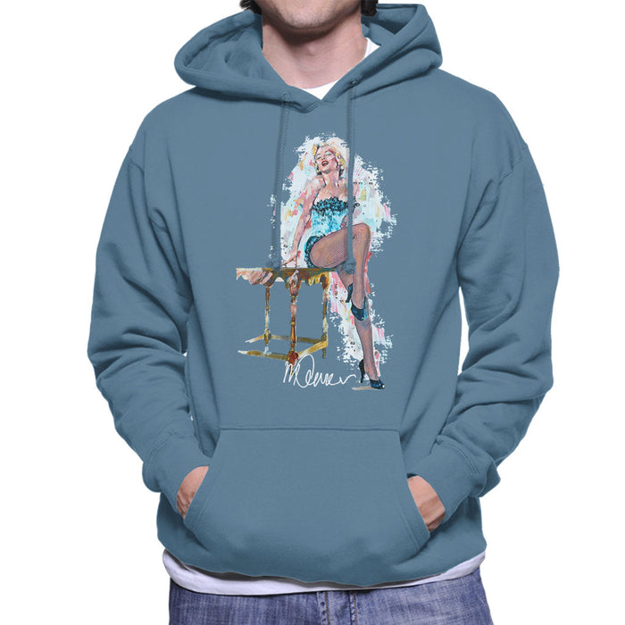 Sidney Maurer Original Portrait Of Marilyn Monroe Stockings Men's Hooded Sweatshirt