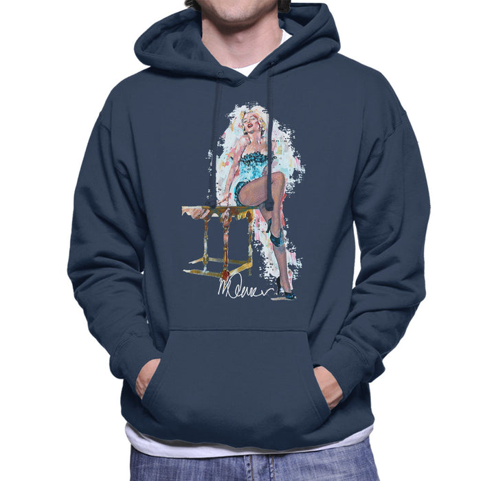 Sidney Maurer Original Portrait Of Marilyn Monroe Stockings Men's Hooded Sweatshirt