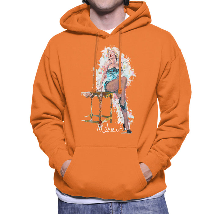 Sidney Maurer Original Portrait Of Marilyn Monroe Stockings Men's Hooded Sweatshirt