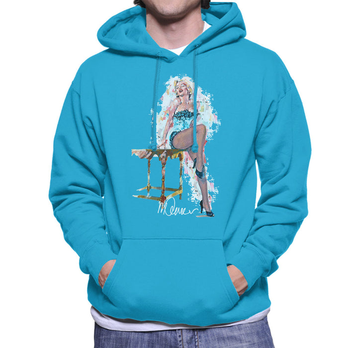 Sidney Maurer Original Portrait Of Marilyn Monroe Stockings Men's Hooded Sweatshirt