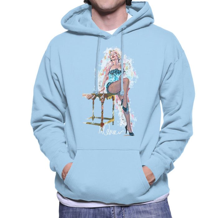 Sidney Maurer Original Portrait Of Marilyn Monroe Stockings Men's Hooded Sweatshirt