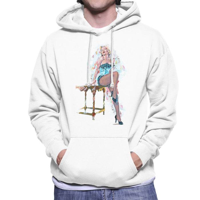 Sidney Maurer Original Portrait Of Marilyn Monroe Stockings Men's Hooded Sweatshirt