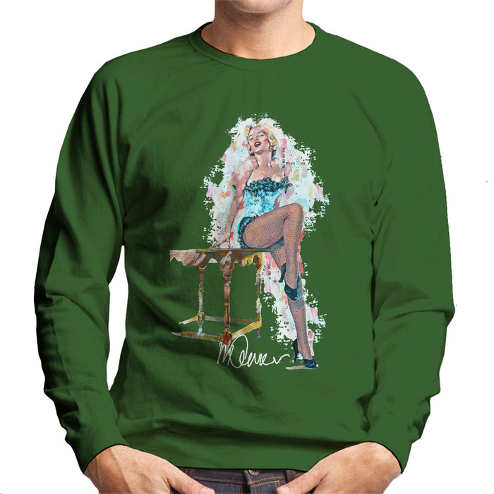 Sidney Maurer Original Portrait Of Marilyn Monroe Stockings Men's Sweatshirt