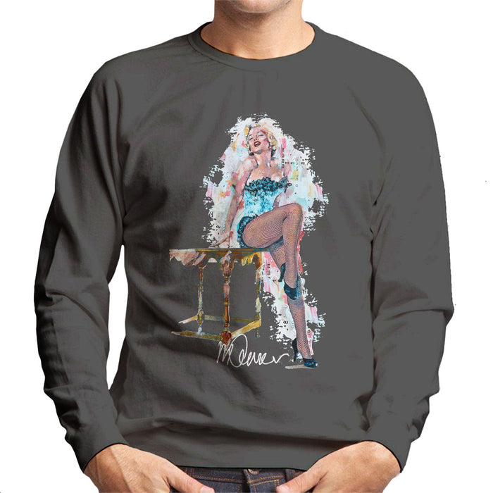 Sidney Maurer Original Portrait Of Marilyn Monroe Stockings Men's Sweatshirt