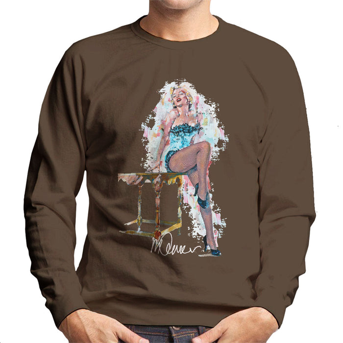 Sidney Maurer Original Portrait Of Marilyn Monroe Stockings Men's Sweatshirt
