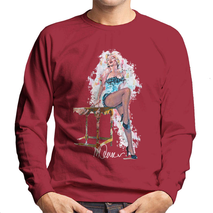Sidney Maurer Original Portrait Of Marilyn Monroe Stockings Men's Sweatshirt