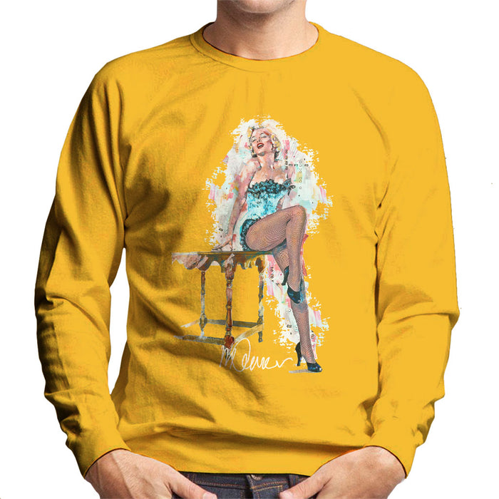 Sidney Maurer Original Portrait Of Marilyn Monroe Stockings Men's Sweatshirt
