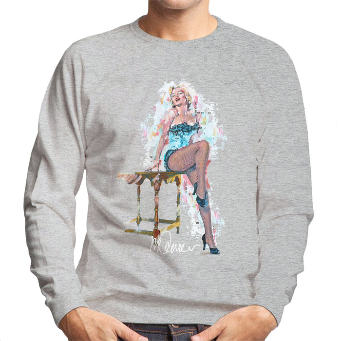 Sidney Maurer Original Portrait Of Marilyn Monroe Stockings Men's Sweatshirt
