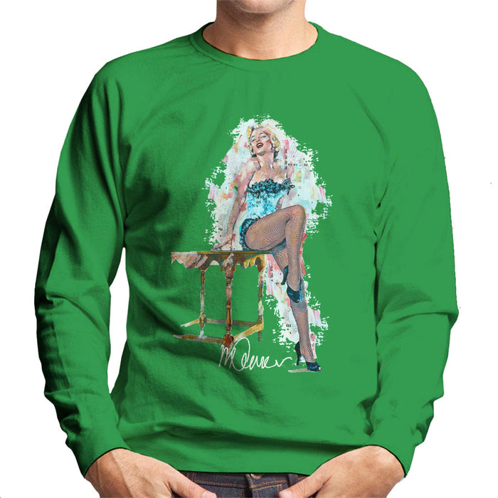 Sidney Maurer Original Portrait Of Marilyn Monroe Stockings Men's Sweatshirt