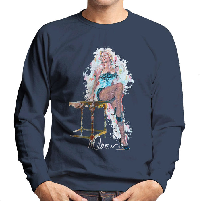 Sidney Maurer Original Portrait Of Marilyn Monroe Stockings Men's Sweatshirt