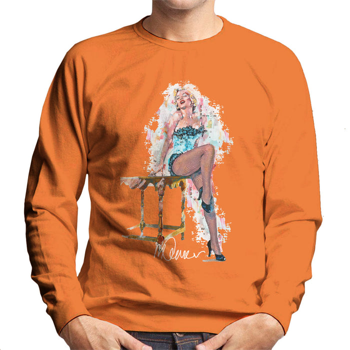 Sidney Maurer Original Portrait Of Marilyn Monroe Stockings Men's Sweatshirt