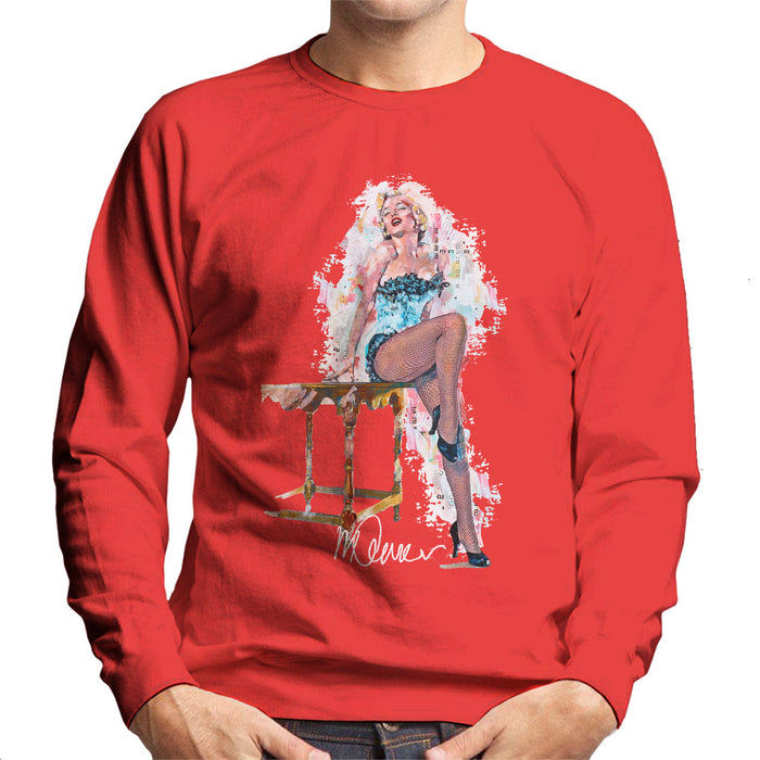 Sidney Maurer Original Portrait Of Marilyn Monroe Stockings Men's Sweatshirt