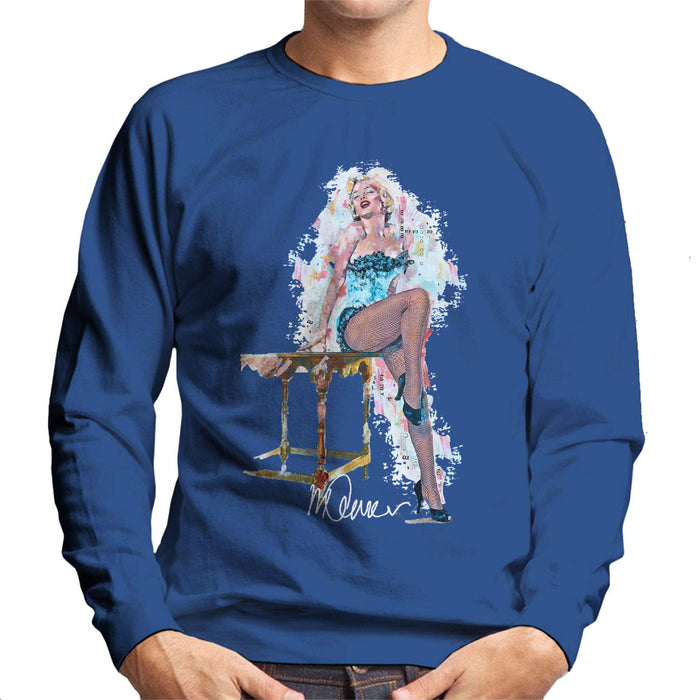 Sidney Maurer Original Portrait Of Marilyn Monroe Stockings Men's Sweatshirt