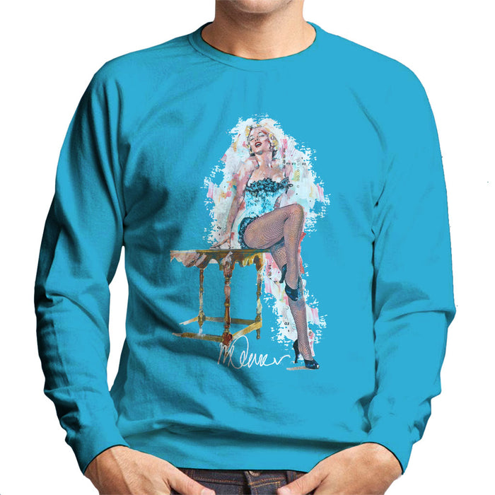 Sidney Maurer Original Portrait Of Marilyn Monroe Stockings Men's Sweatshirt
