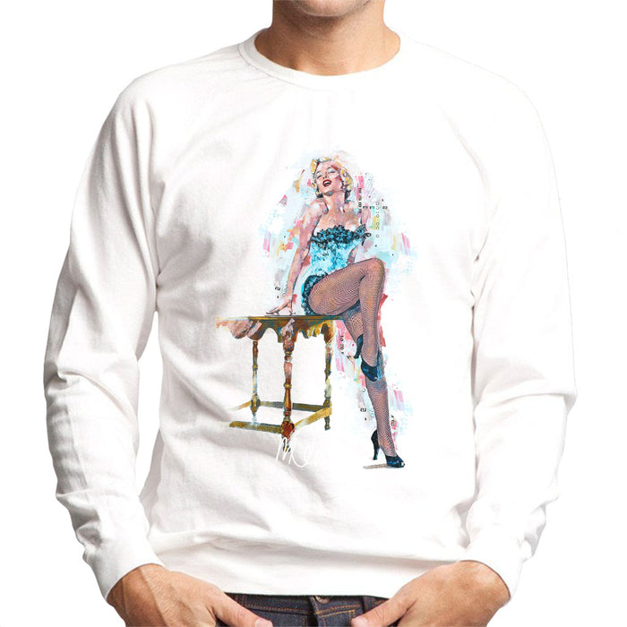 Sidney Maurer Original Portrait Of Marilyn Monroe Stockings Men's Sweatshirt