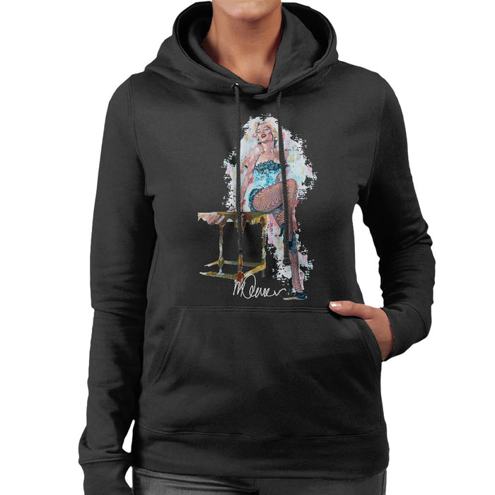 Sidney Maurer Original Portrait Of Marilyn Monroe Stockings Women's Hooded Sweatshirt