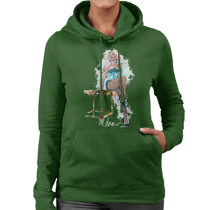 Sidney Maurer Original Portrait Of Marilyn Monroe Stockings Women's Hooded Sweatshirt