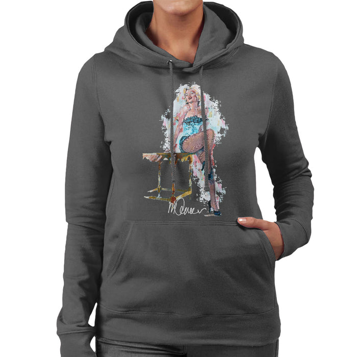 Sidney Maurer Original Portrait Of Marilyn Monroe Stockings Women's Hooded Sweatshirt