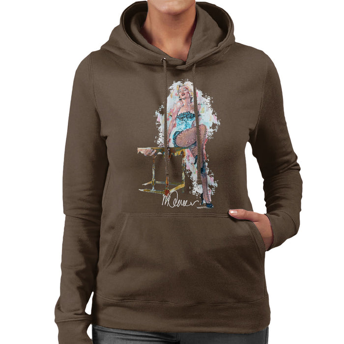 Sidney Maurer Original Portrait Of Marilyn Monroe Stockings Women's Hooded Sweatshirt