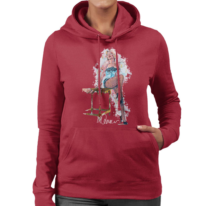 Sidney Maurer Original Portrait Of Marilyn Monroe Stockings Women's Hooded Sweatshirt