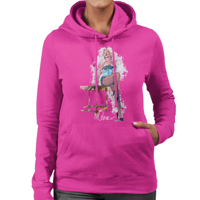 Sidney Maurer Original Portrait Of Marilyn Monroe Stockings Women's Hooded Sweatshirt