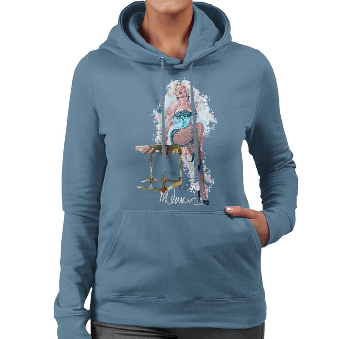 Sidney Maurer Original Portrait Of Marilyn Monroe Stockings Women's Hooded Sweatshirt