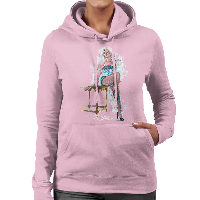 Sidney Maurer Original Portrait Of Marilyn Monroe Stockings Women's Hooded Sweatshirt