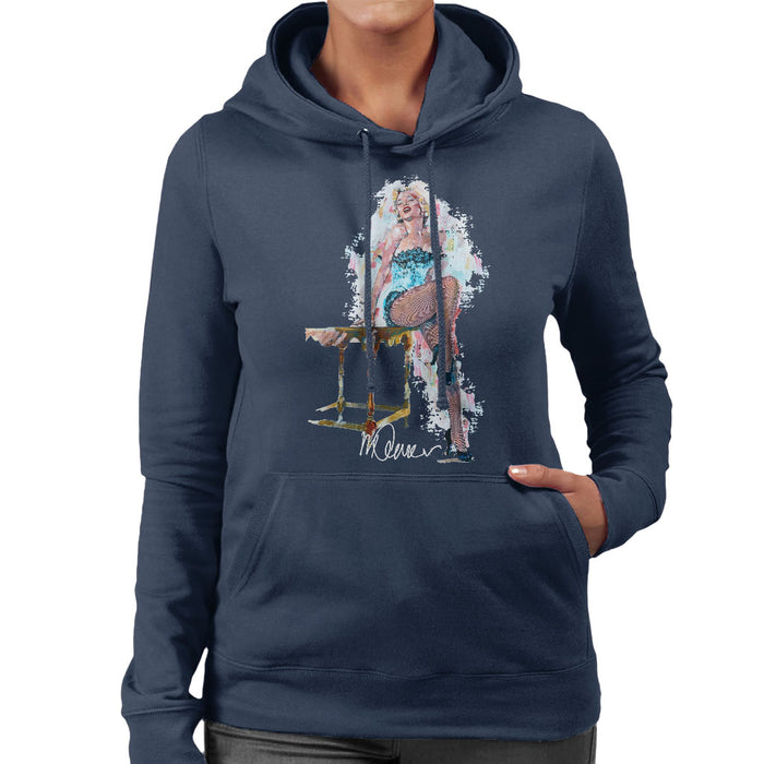 Sidney Maurer Original Portrait Of Marilyn Monroe Stockings Women's Hooded Sweatshirt