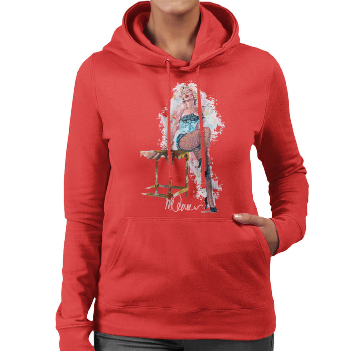Sidney Maurer Original Portrait Of Marilyn Monroe Stockings Women's Hooded Sweatshirt