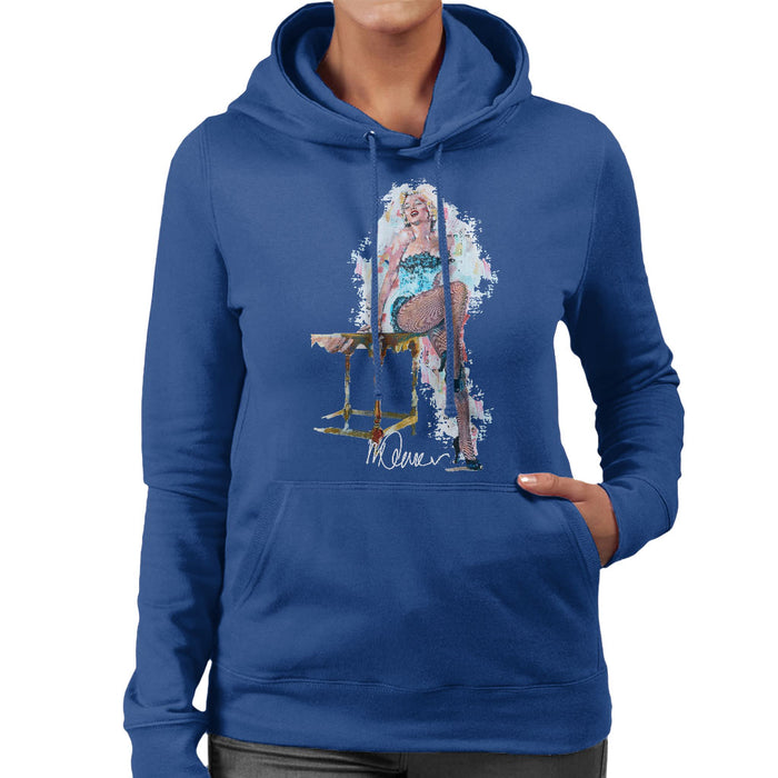 Sidney Maurer Original Portrait Of Marilyn Monroe Stockings Women's Hooded Sweatshirt