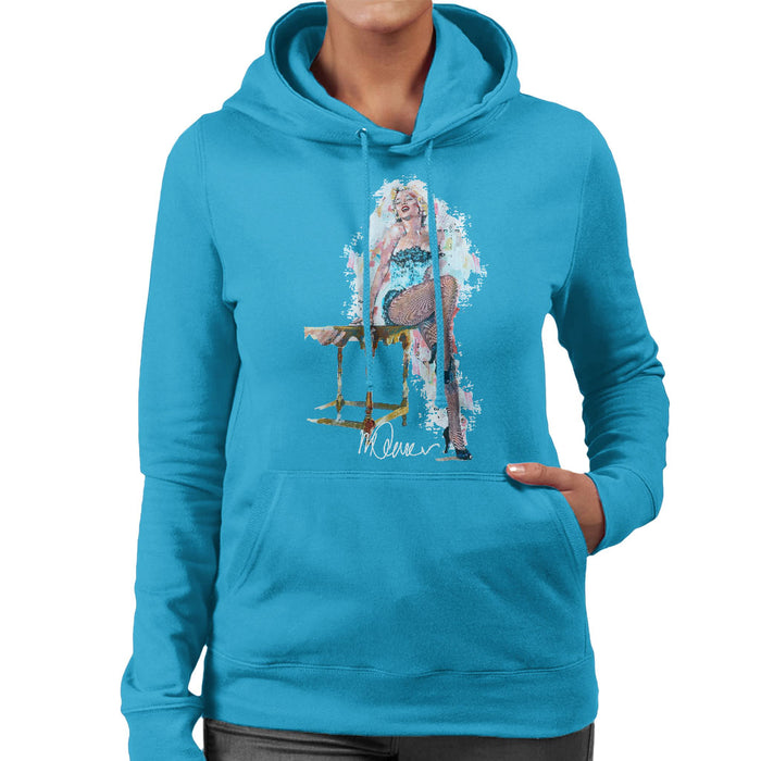 Sidney Maurer Original Portrait Of Marilyn Monroe Stockings Women's Hooded Sweatshirt