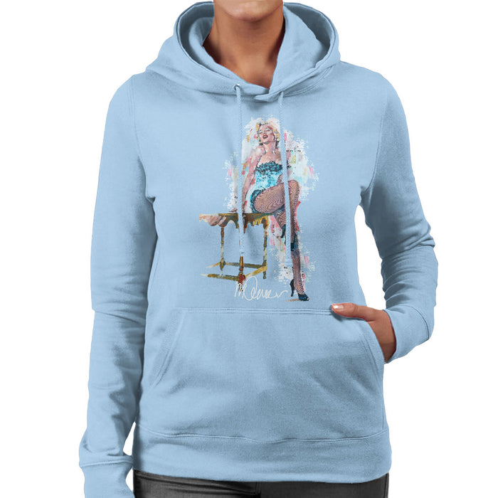 Sidney Maurer Original Portrait Of Marilyn Monroe Stockings Women's Hooded Sweatshirt