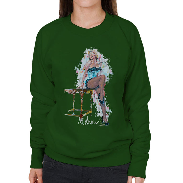 Sidney Maurer Original Portrait Of Marilyn Monroe Stockings Women's Sweatshirt