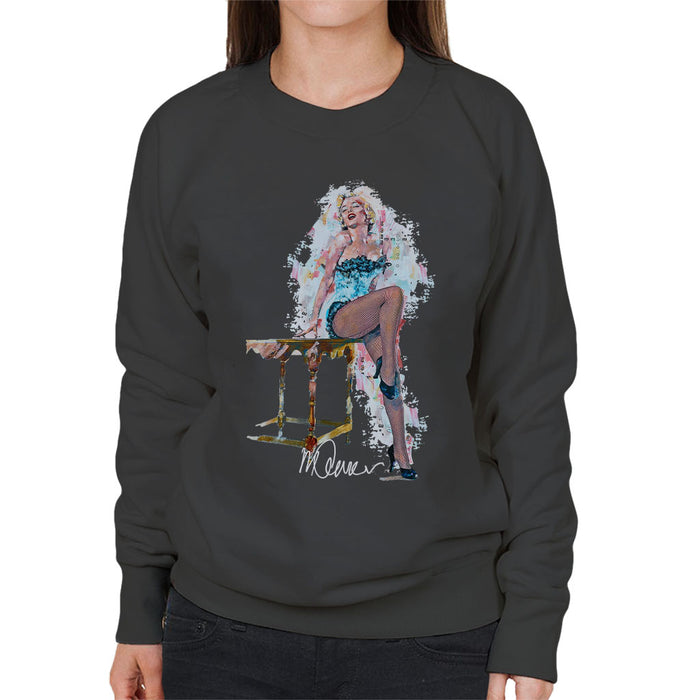 Sidney Maurer Original Portrait Of Marilyn Monroe Stockings Women's Sweatshirt