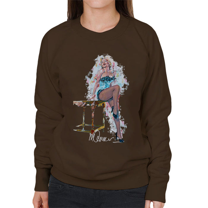 Sidney Maurer Original Portrait Of Marilyn Monroe Stockings Women's Sweatshirt