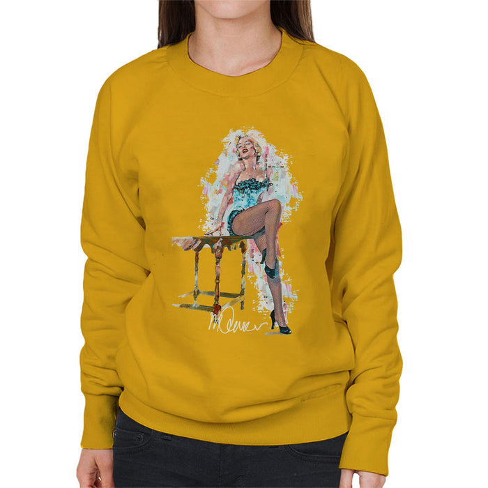 Sidney Maurer Original Portrait Of Marilyn Monroe Stockings Women's Sweatshirt