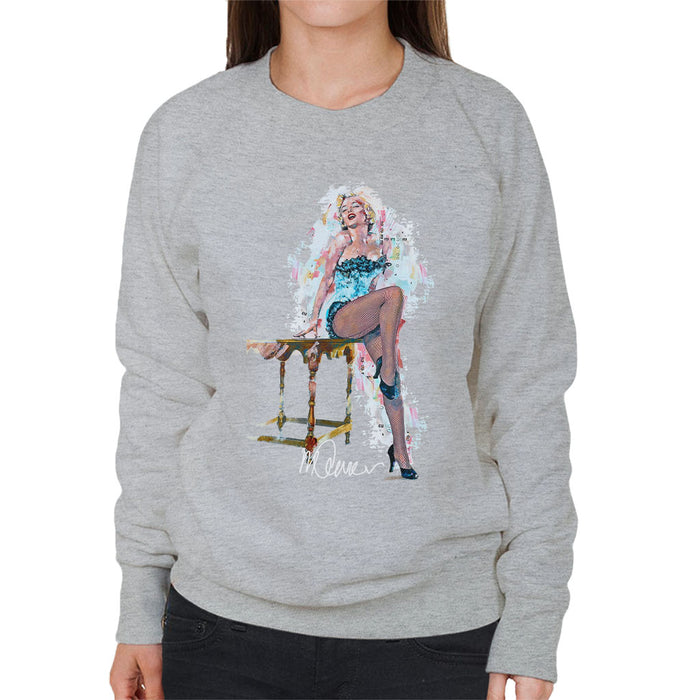 Sidney Maurer Original Portrait Of Marilyn Monroe Stockings Women's Sweatshirt